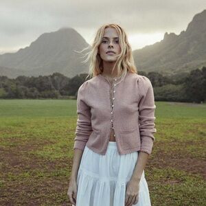 NWOT Doen Holbrook cardigan in blush, size small